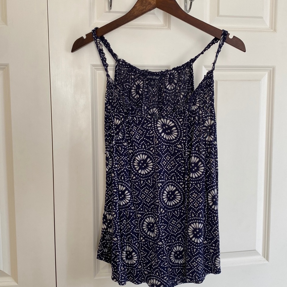 Lucky Brand navy patterned tank top